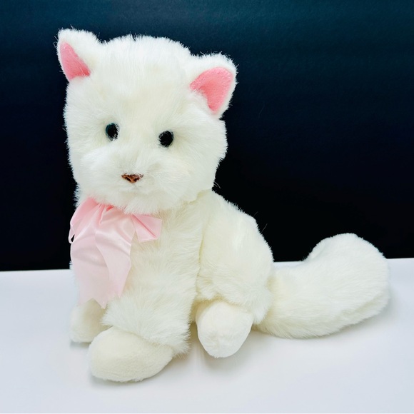 Vintage Fairview White Cat Blue Eyes 9” Plush Stuffed Animal Toy Thailand - Picture 1 of 11